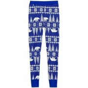 Old Navy Women s Thermal Pajama Pants XXL Blue Bears Trees Holiday Winter Snowflakes Plus Size