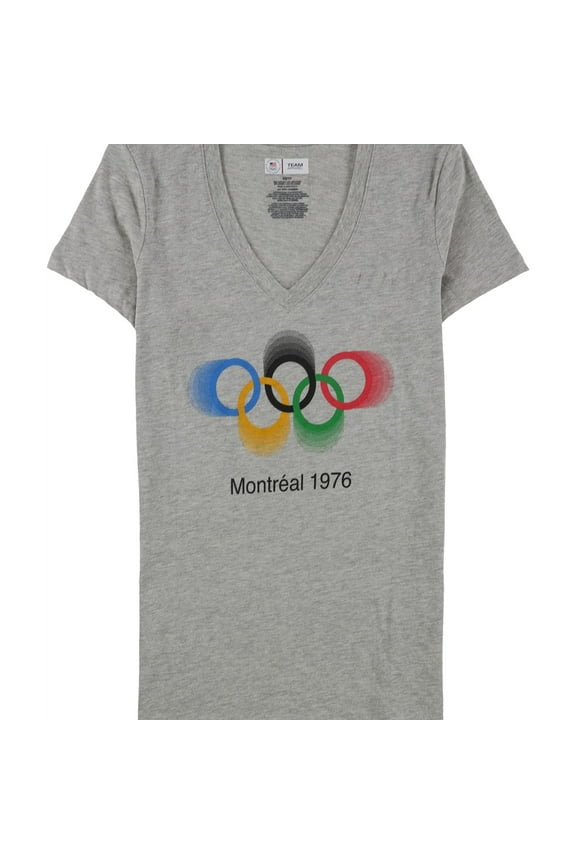 Womens Montreal 1976 Graphic T-Shirt, Grey, Large