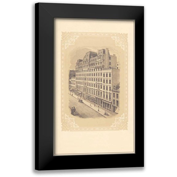 Old New York 12x18 Black Modern Framed Museum Art Print Titled - Grand and Crosby