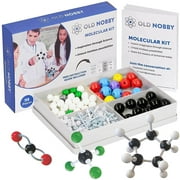Old Nobby Organic Chemistry Model Kit (115 Pieces) Chemistry Set Molecular Model Kit, Atoms and Bonds with Instructional Guide - Chemistry Kit for Students, Teachers & Young Scientists