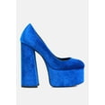 thumbnail image 1 of Old Novelty Platform Heel Velvet Pumps, 1 of 11