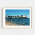 thumbnail image 1 of Old Orchard Beach Pier 02 - Old Orchard Beach Maine Photography Oak Framed Wall Art Print 16 x 24 inches, 1 of 6