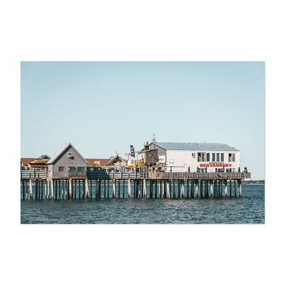 Old Orchard Beach Pier 03 - Old Orchard Beach Maine Photography Unframed Wall Art Print 12 x 18 inches