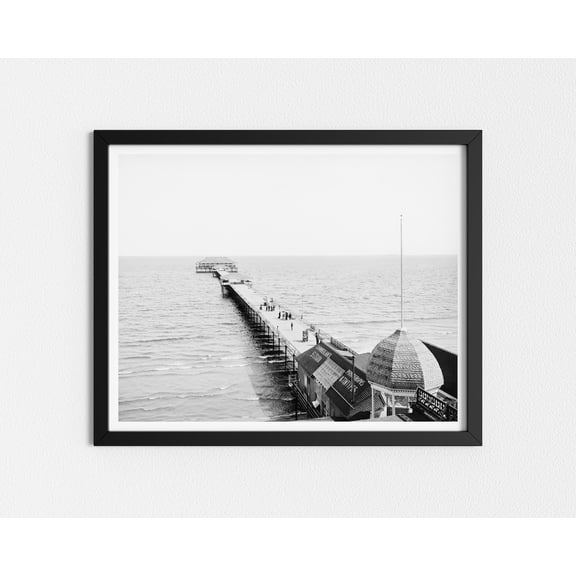 Old Orchard Beach Pier Photo Print, Unframed Paper Poster 8x10in