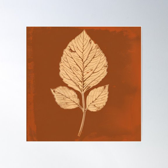 Old Organic Art Poster Wall Art, Modern Wall Decor For Living Room Bedroom, 17x17 UNFRAMED