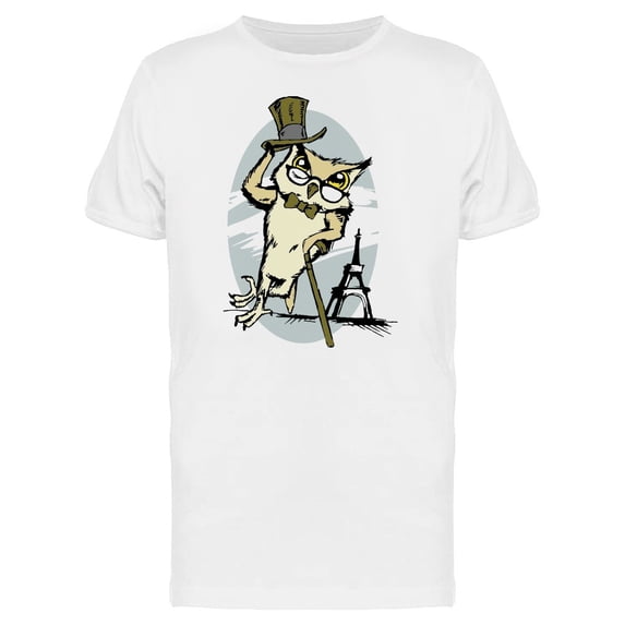 Old Owl On Paris Tee Men's -Image by Shutterstock