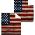 thumbnail image 1 of Old Painted American Flag Washcloth 12x12in Set, 6 Pack Absorbent Cotton Towel Square Kitchen Dishes Towels, Soft Cleaning Face Hand Towel Fast Drying Wash cloth, 1 of 7