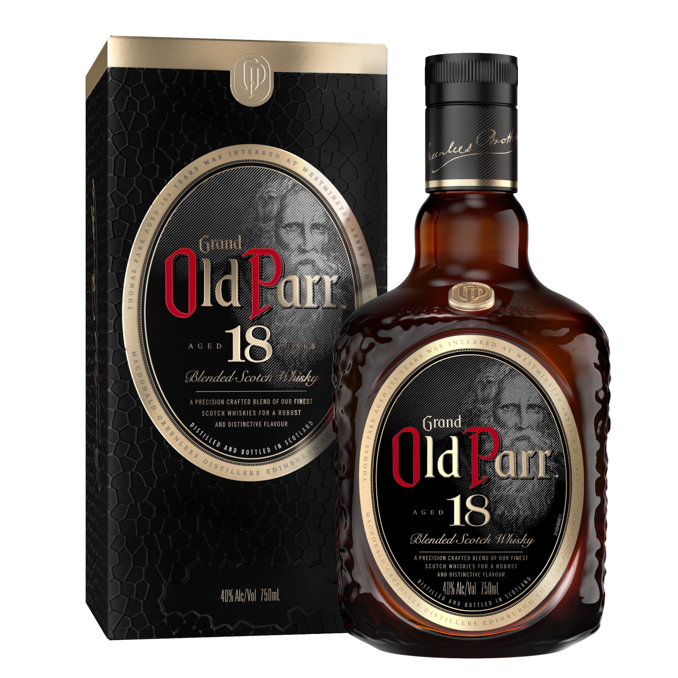 Grand Old Parr Blended Scotch Whisky, 750 mL, Glass Bottle