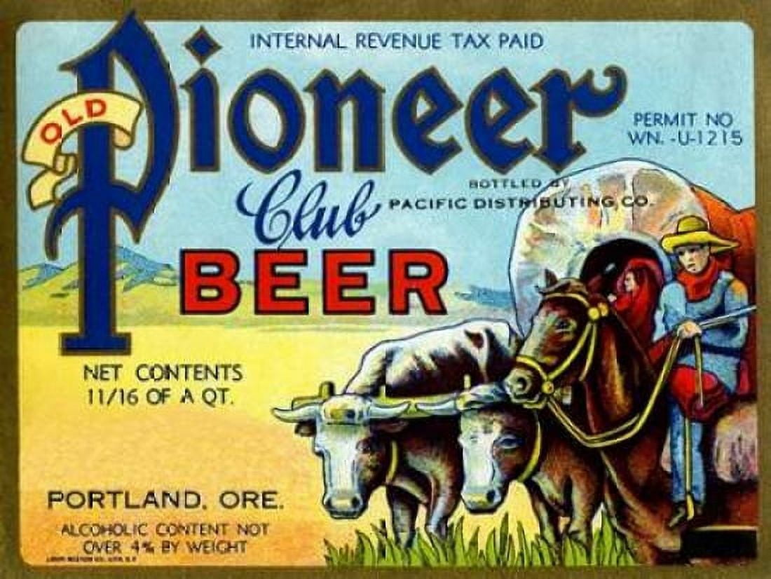 Old Pioneer Club Beer Canvas Art - Vintage Booze Labels (18 x 24)