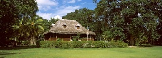 Old Plantation house on LUnion Estate La Digue Island Seychelles Canvas Art - Panoramic Images (36 x 13)