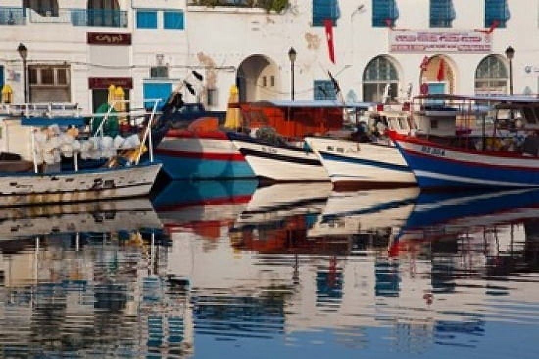 Old Port Bizerte Tunisia Canvas Art - Walter Bibikow DanitaDelimont (24 x 15)