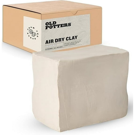 Old Potters Air Dry Clay – Ideal for Beginners & Professionals, Perfect for At-Home Pottery & DIY Crafts! 10 lbs