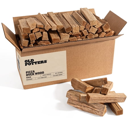 Old Potters Kiln Dried Pizza Oven Cooking Logs, Approx 12 lbs, Wood Logs for Pizza Ovens, Grills and Smokers, Solo Stove Mesa XL, Oak~ 6 Inch Mini Log, (790 Cubic Inches)
