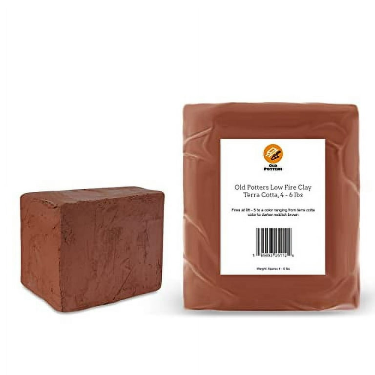 Old Potters Low Fire 5 lbs Terra Cotta Modeling Clay, Pottery Clay for  Sculpting, Beginners, Kids, Throwing and Modeling Clay (4 - 6 lbs)
