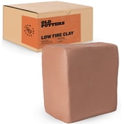 Old Potters Low Fire Clay, Terra Cotta   Ideal for Beginners & Professionals, Perfect for At-Home Pottery & DIY Crafting & Sculpturing 25 lbs
