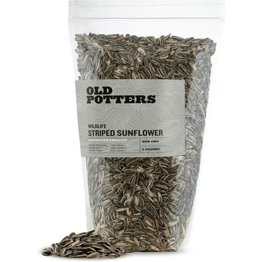 Old Potters Wildlife Striped Sunflower Seeds for Birds and Wildlife, Non-GMO & USA Grown, Organic, Small Farm