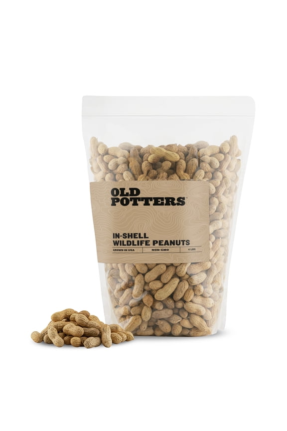 Wildlife in-Shell Peanuts, 4 lbs for Birds, Squirrels, and Wildlife. USA Grown Non-GMO, Small Farm, Raw in-Shell Peanuts. Wildlife Grade.