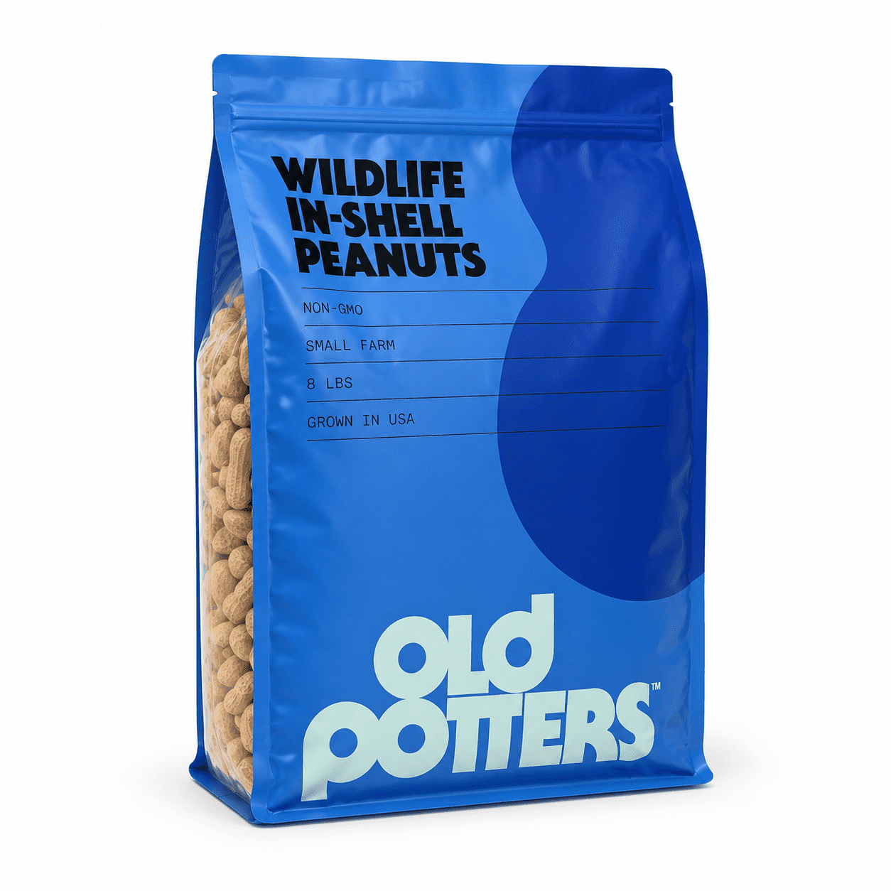 Shell 9156 Old Potters Wildlife In-Shell Peanuts, 8 lbs Non-GMO Raw in Shell ...