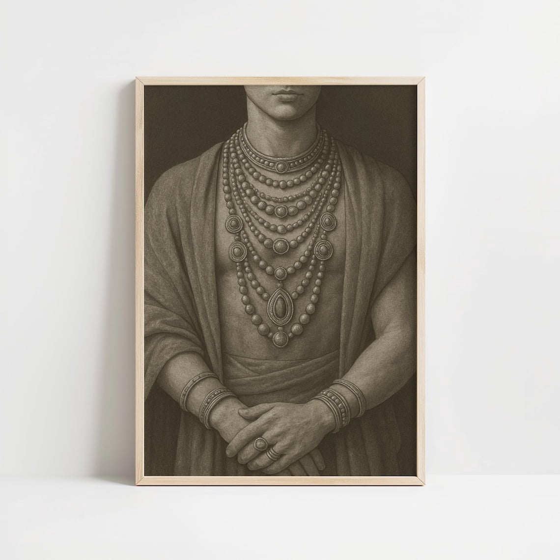 Old Prince Dark Academia Maximalist Masculine Portrait Wall Art Print ...