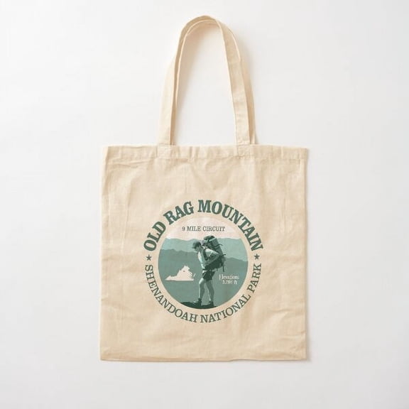 Old Rag Mountain (T) Canvas Tote Bags, Reusable Shopping Bag