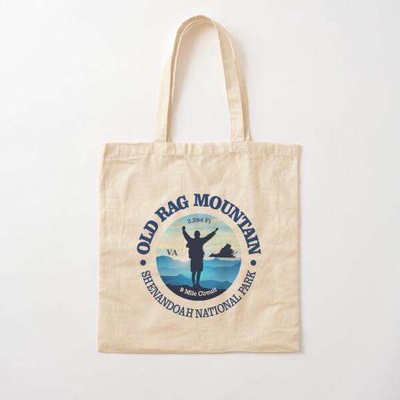 Old Rag Mountain (V) Canvas Tote Bags, Reusable Shopping Bag