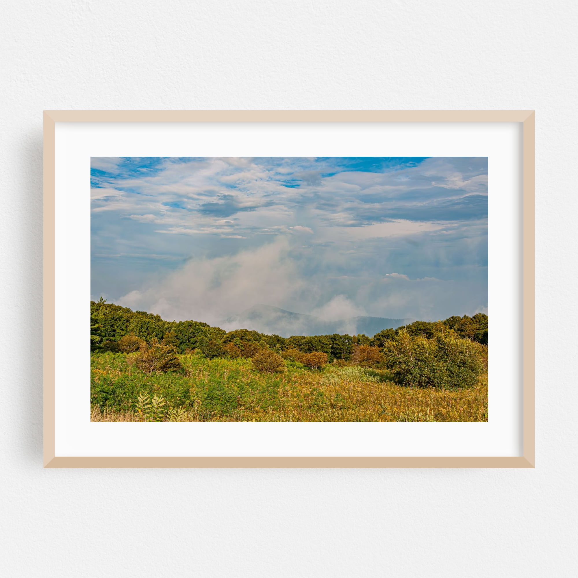 Old Rag Summit Barely Visible through the Clouds - Virginia Photography ...