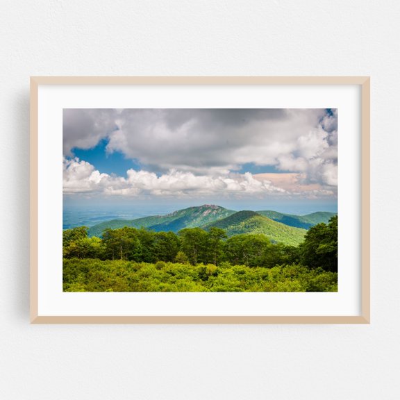 Old Rag View - Virginia Photography Oak Framed Wall Art Print 12 x 18 inches