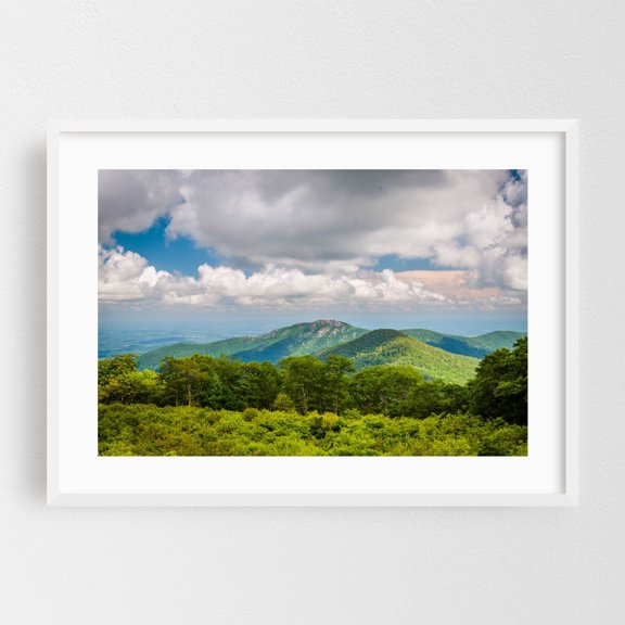 Old Rag View - Virginia Photography White Framed Wall Art Print 16 x 24 inches