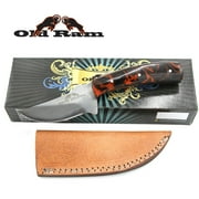 Old Ram Collection Heavy Duty Fixed Blade Skinner Knife w/ Leather Sheath
