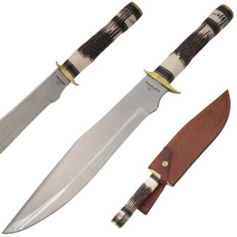 Old Ram Handmade Bone Handle Bowie Knife