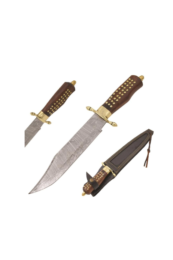 Handmade Custom Damascus Bowie Knife