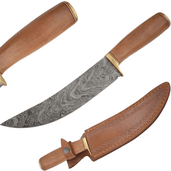Old Ram Handmade Real Damascus Hunting Knife