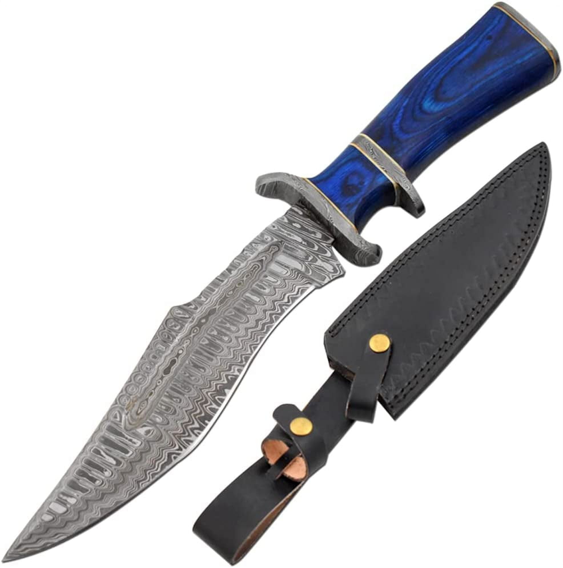 Old Ram Handmade Custom Damascus Hunting Bush-craft Knife with Sheath