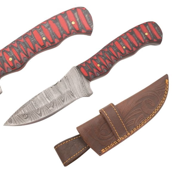 Old Ram Handmade Custom Damascus Hunting Knife Wood Handle