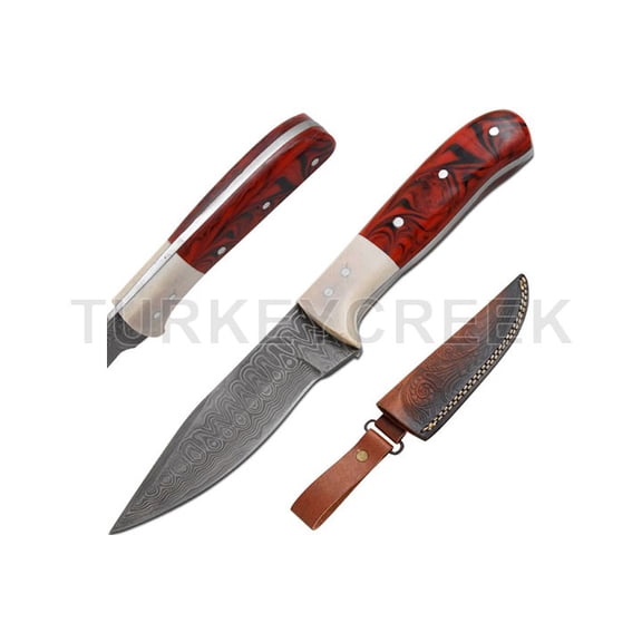 Old Ram Handmade Full Tang Damascus Hunting Knife