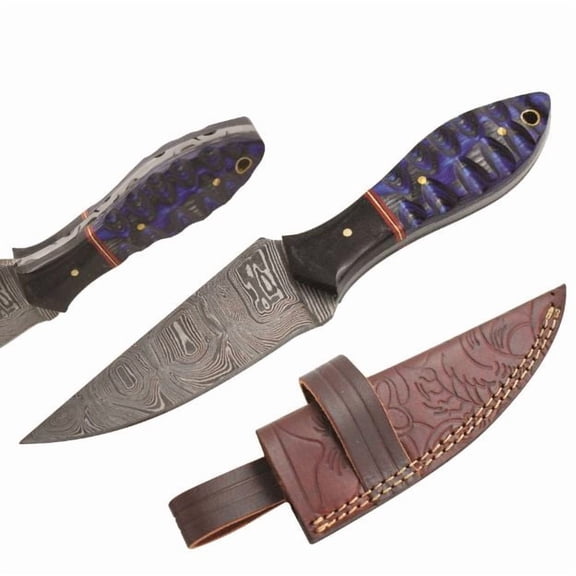Old Ram Handmade Full Tang Real Damascus Hunting Knife