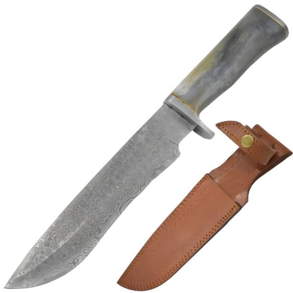 Old Ram Handmade Real Damascus Hunting Knife