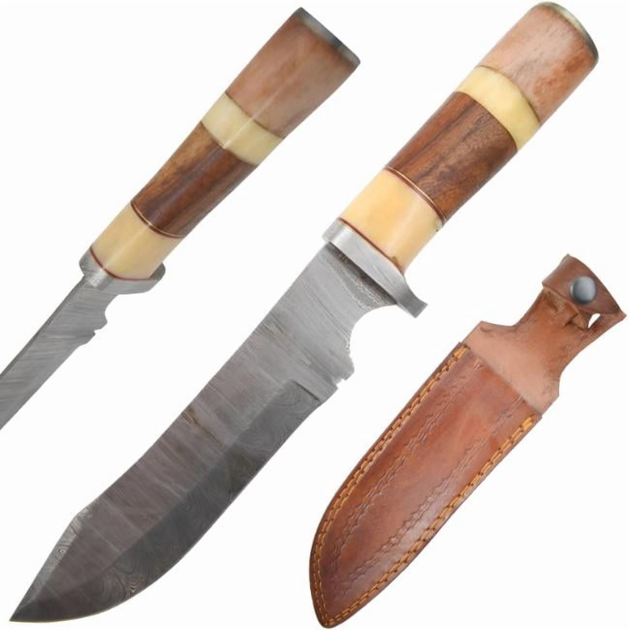 Old Ram Handmade Real Damascus Hunting Knife