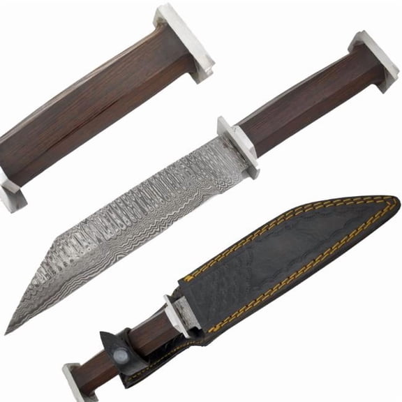 Old Ram Handmade Real Damascus Hunting Knife