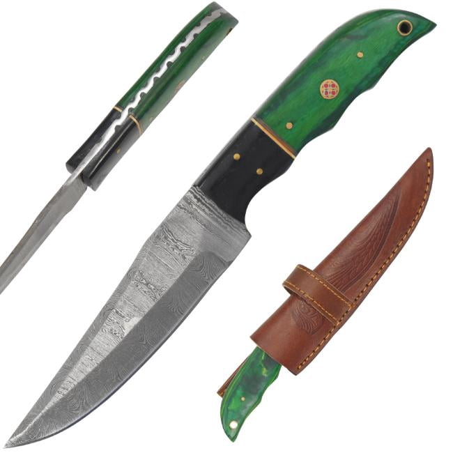 Old Ram Handmade Real Damascus Steel Blade Hunting Knife