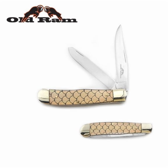 Old Ram Manual Folding Trapper Knife