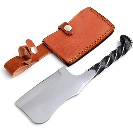 Old Ram - Railroad Spike Mini Cleaver Butcher Knife - 10 Inches Fix Blade Knife