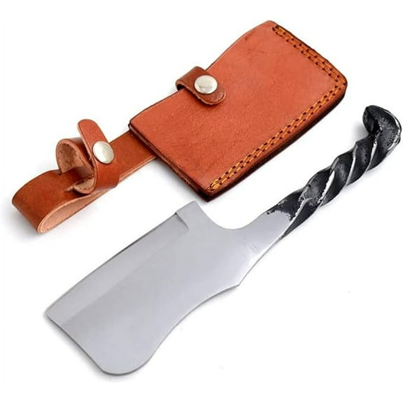 Old Ram - Railroad Spike Mini Cleaver Butcher Knife - 10 Inches Fix Blade Knife