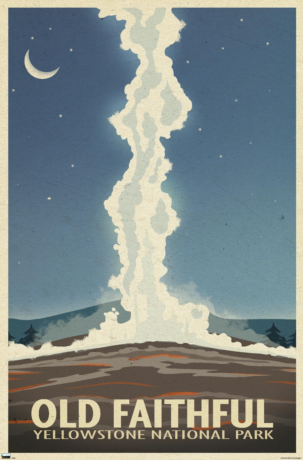 Old Red Truck - Old Faithful Wall Poster, 14.725" x 22.375"