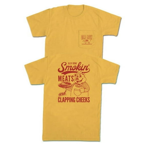 Old Row The Smokin' Meats Pocket Tee - Short Sleeve - Mustard