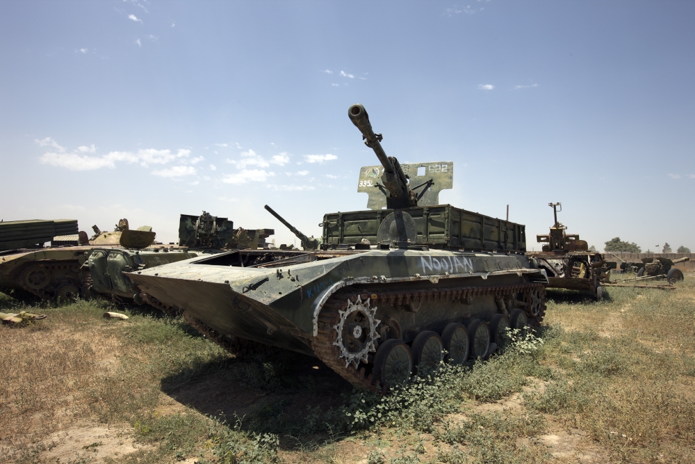 Old Russian BMP-1 infantry fighting vehicle Canvas Art - Terry MooreStocktrek Images (18 x 12)