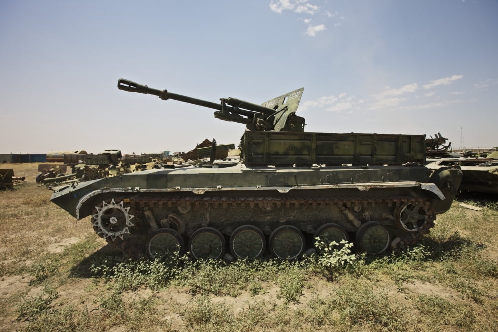 Old Russian BMP-1 infantry fighting vehicle Canvas Art - Terry MooreStocktrek Images (35 x 24)