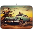 thumbnail image 1 of Old Rusted Car Dish Drying Mat, Absorbent Microfiber Pad Protector For Kitchen Counter Top Mat Dish Drainboard 16x18in Home Decor, 1 of 7