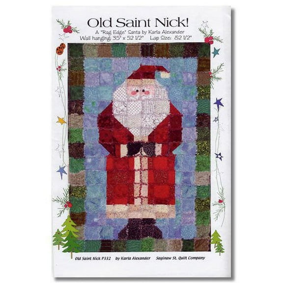 Old Saint Nick Rag Edge Santa