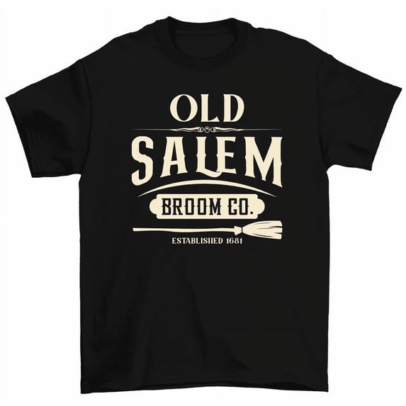 Old Salem Broom Co T-Shirt Witch Broom Funny Halloween Tee